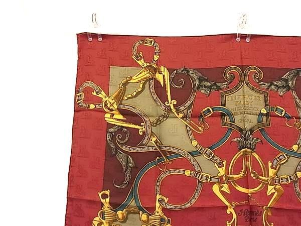 Hermes L'instrvction du Roy Teio Gaku: Carre 100% Scarf Bordeaux Multicolor — view 3