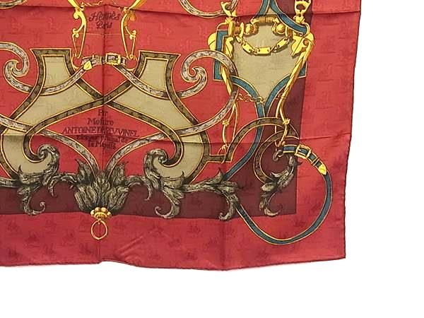 Hermes L'instrvction du Roy Teio Gaku: Carre 100% Scarf Bordeaux Multicolor — view 4