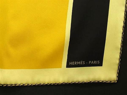 Hermes Swinging Saint Germain Carre 70 100% Silk Scarf Yellow — view 4