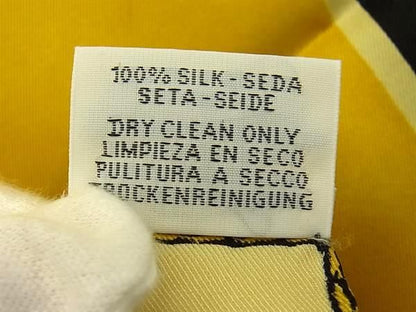 Hermes Swinging Saint Germain Carre 70 100% Silk Scarf Yellow — view 6