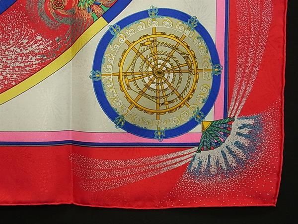 Hermes Feux D'artifice Flame Of 100% Silk Large Scarf Shawl — view 4