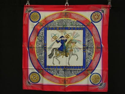 Hermes Feux D'artifice Flame Of 100% Silk Large Scarf Shawl — view 2