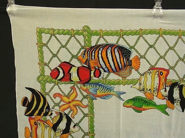 Hermes Pareo Fish 100% Cotton Scarf Shawl Ivory Skirt — view 3