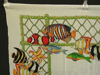Hermes Pareo Fish 100% Cotton Scarf Shawl Ivory Skirt — view 3