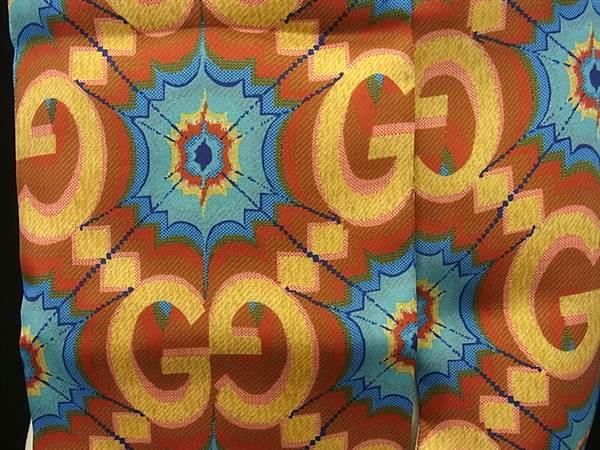 Gucci Anniversary Limited Edition 100% Silk Scarf Shawl Blue — view 2