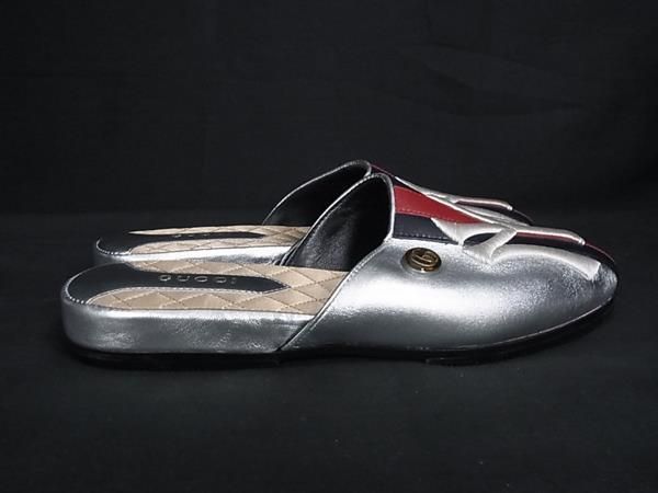 Gucci Princetown New York Yankee Collaboration Leather Mules Shoes 34 — view 2