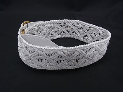 Dior Leather Bag Shoulder Strap Belt White — view 2
