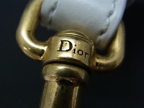 Dior Leather Bag Shoulder Strap Belt White — view 4