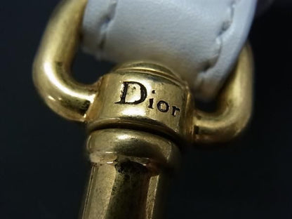 Dior Leather Bag Shoulder Strap Belt White — view 4
