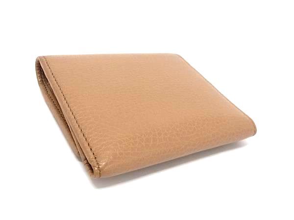 Gucci Interlocking G Leather Trifold Wallet Brown — view 2