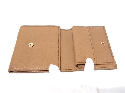 Gucci Interlocking G Leather Trifold Wallet Brown — view 3