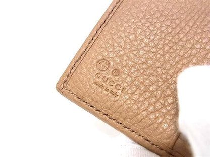 Gucci Interlocking G Leather Trifold Wallet Brown — view 7