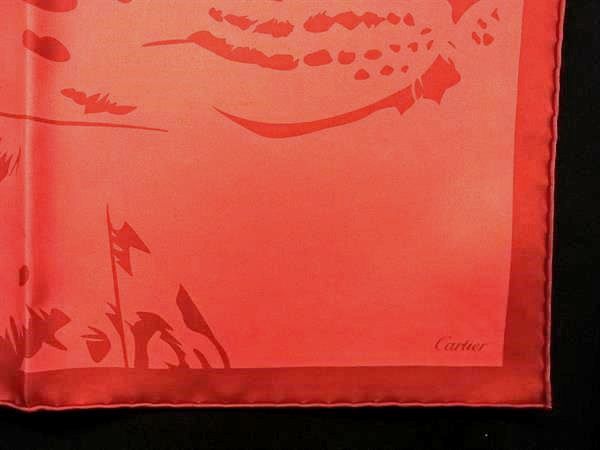 Cartier 100% Silk Scarf Bordeaux — view 4