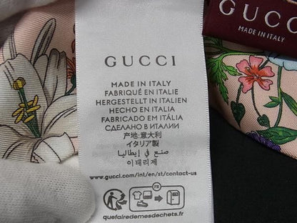 Gucci Flora 100% Silk Flower Ribbon Scarf Pink Multicolor — view 4