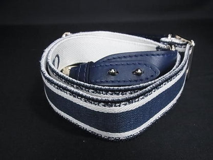 Dior Canvas Bag Shoulder Strap Belt Navy — view 2