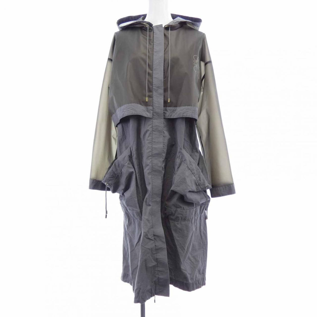 Loewe Long Hooded Anagram Coat
