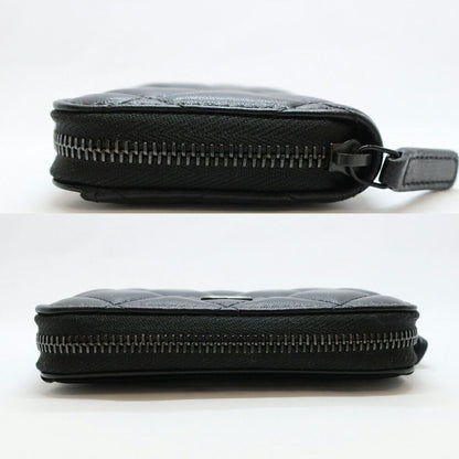 Chanel Ten Quilted Coin Case Lambskin Purse All Black — view 4