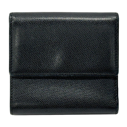 Chanel Wallet Coco Button Bifold Leather Black Simple Adult Logo — view 2