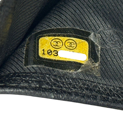 Chanel Wallet Coco Button Bifold Leather Black Simple Adult Logo — view 6
