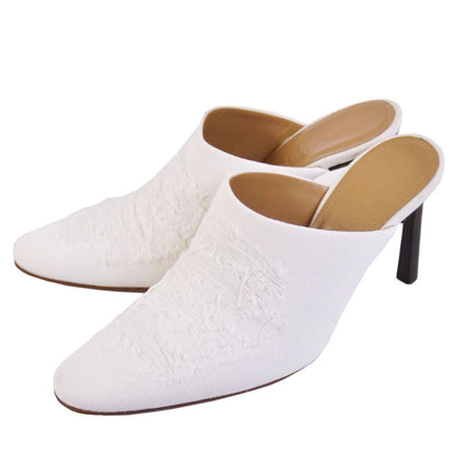 Loewe Sandals Denim Distressed Heels — view 2