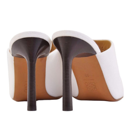 Loewe Sandals Denim Distressed Heels — view 5