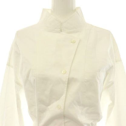 Hermes Cotton Sellier Buttons Long Shirt Long Sleeve Stand Collar 38 White DO — view 4