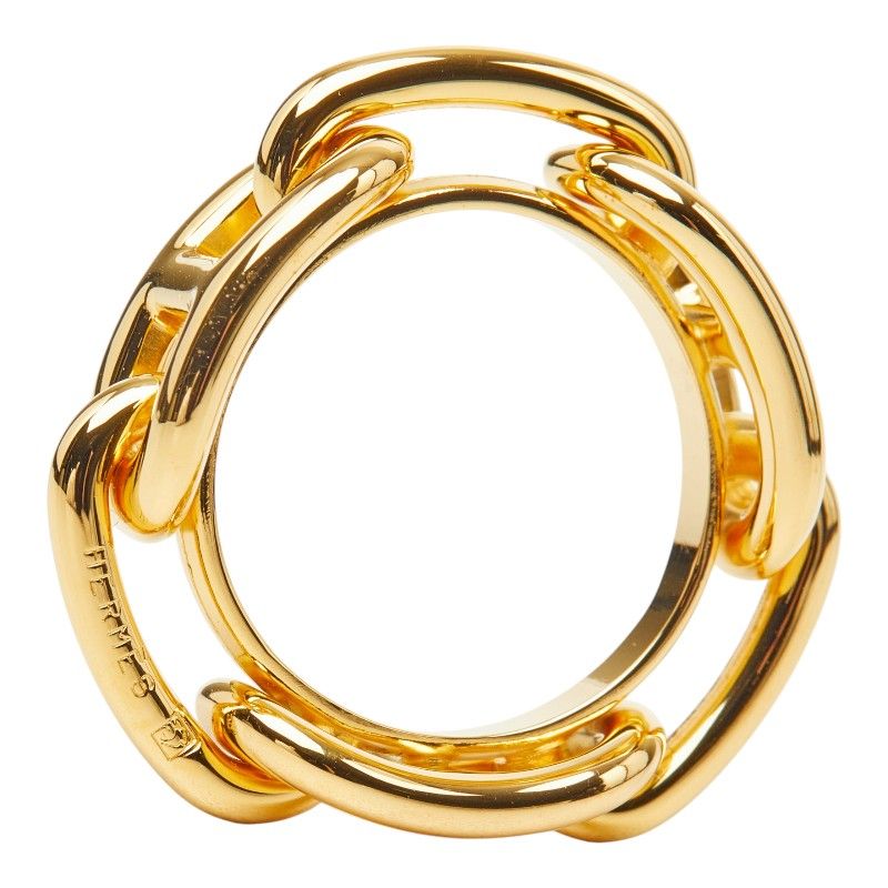 Hermes Chaine D'Ancre Legato Scarf Ring Gold Plated — view 5
