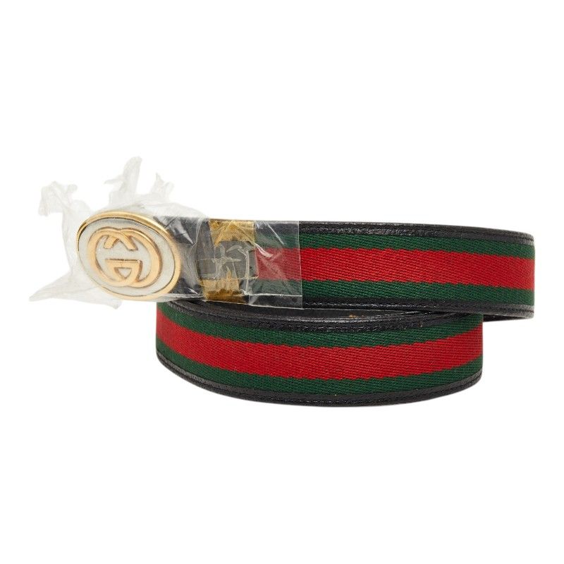 Gucci Interlocking G Sherry Line 95 38 Black Leather Belt — view 2