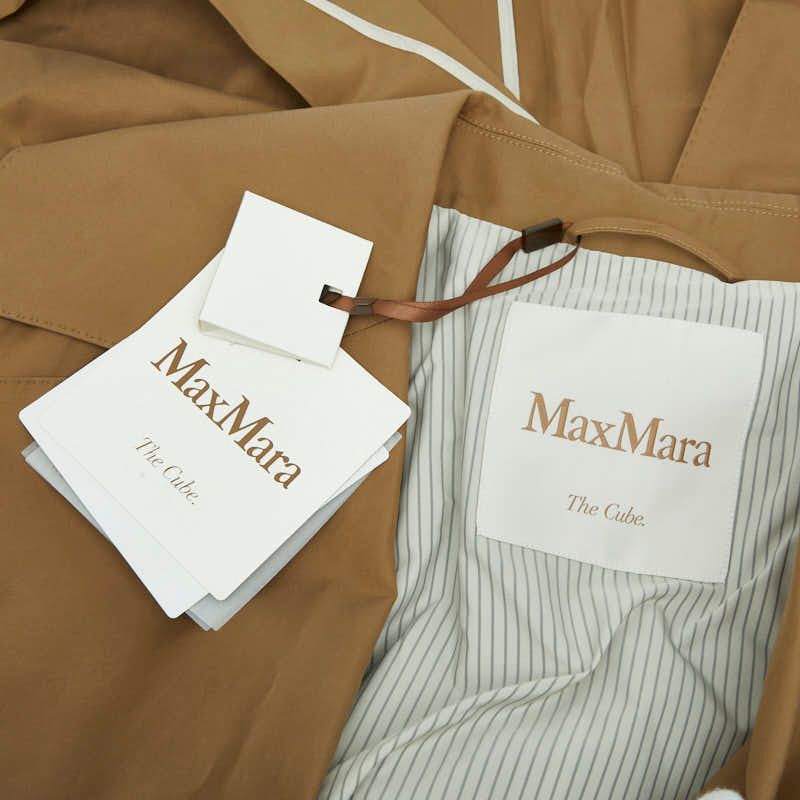 Max Mara the Cube Trench Coat Oversize 40 Brown Cotton Polyester — view 4