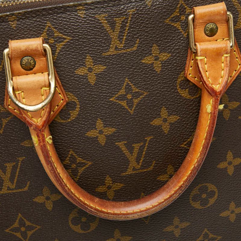 Louis Vuitton Monogram Alma PM Handbag Brown Leather — view 8