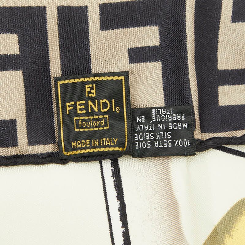 Fendi Zucca Torso Motif Scarf Multicolor Silk — view 4