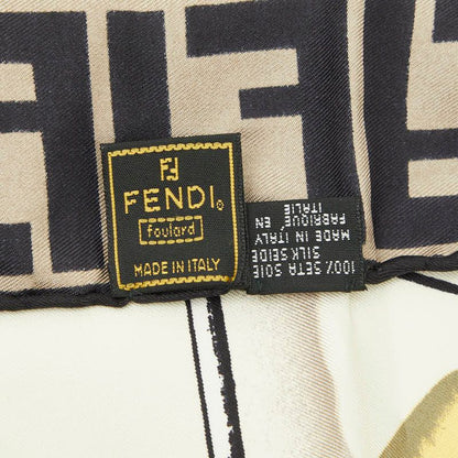 Fendi Zucca Torso Motif Scarf Multicolor Silk — view 4