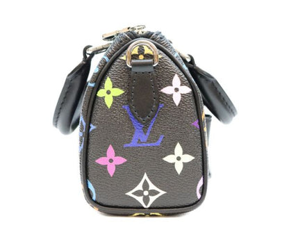 Louis Vuitton Takashi Murakami Multicolor Noir Nano Speedy Handbag — view 4