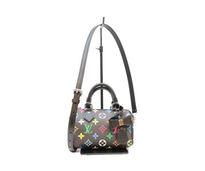 Louis Vuitton Takashi Murakami Multicolor Noir Nano Speedy Handbag