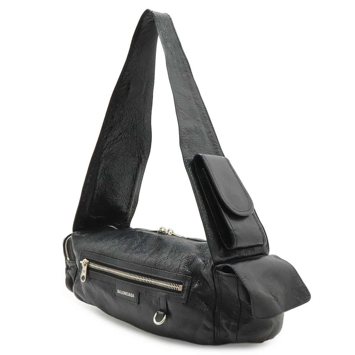 Balenciaga Super Business XS Shoulder Bag Leather Black — view 2