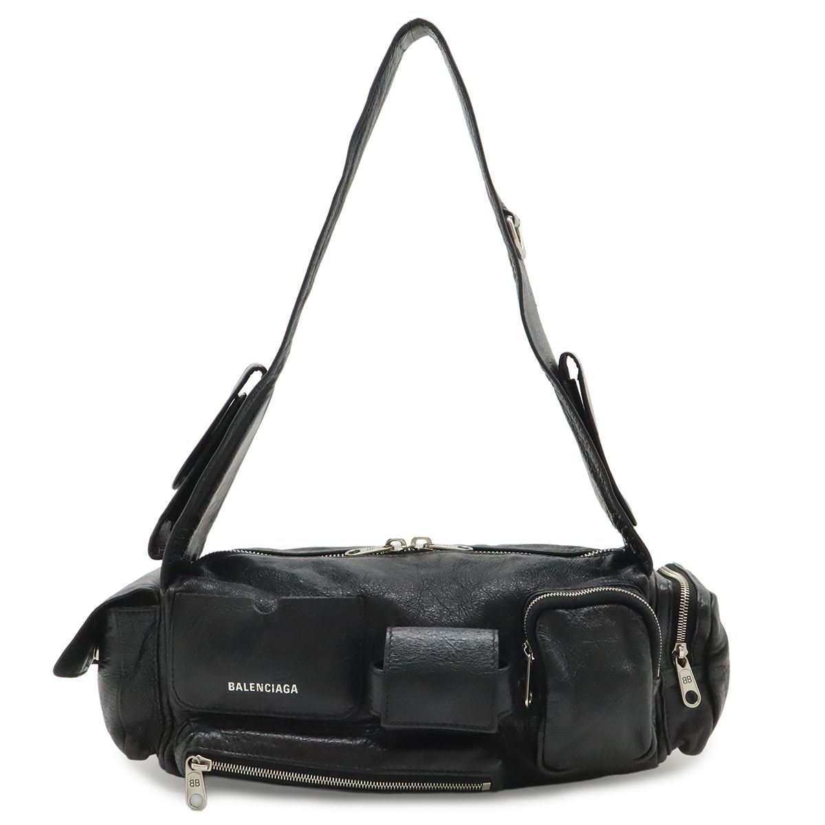 Balenciaga Super Business XS Shoulder Bag Leather Black