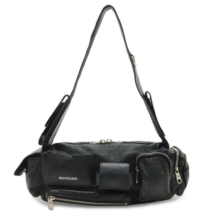 Balenciaga Super Business XS Shoulder Bag Leather Black