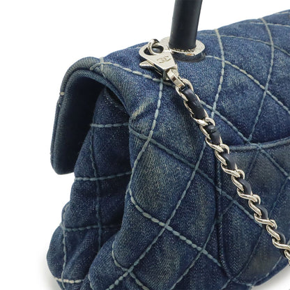 Chanel Wild Stitch Top Handle Flap Bag Coco XS Handbag 2-Way Chain Shoulder Bag — view 4