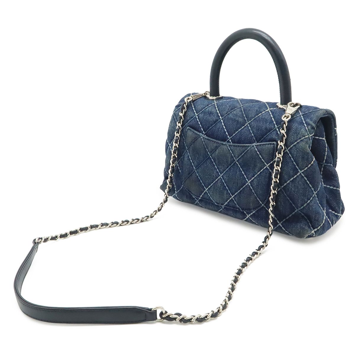 Chanel Wild Stitch Top Handle Flap Bag Coco XS Handbag 2-Way Chain Shoulder Bag — view 2