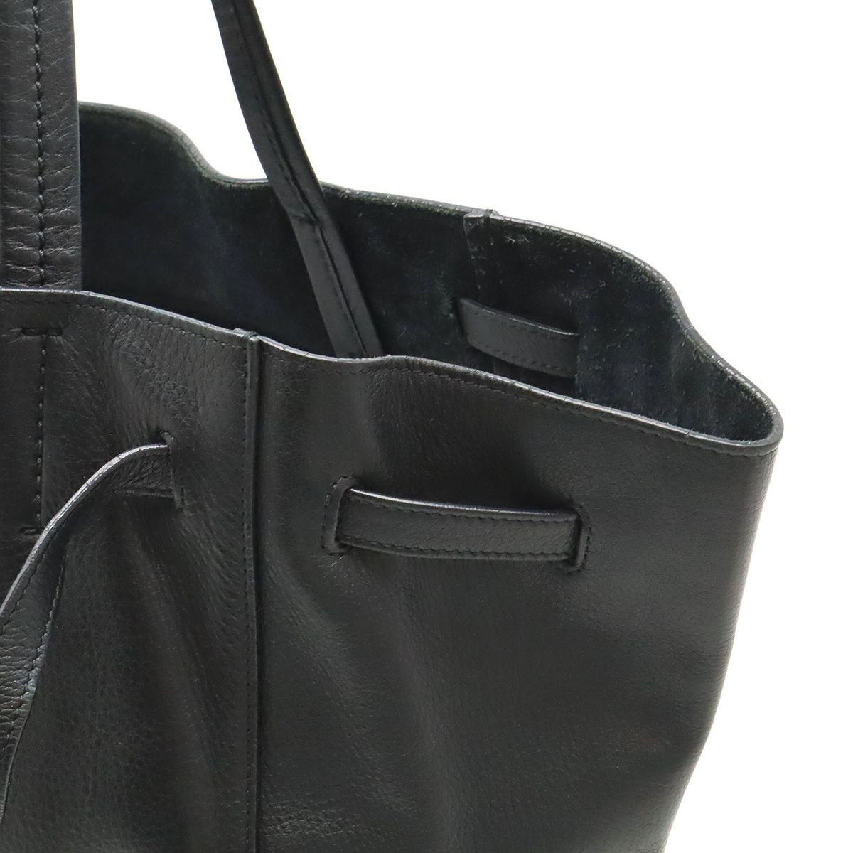 Celine Cabas Phantom Small Tote Bag Shoulder Semi Leather Black — view 4