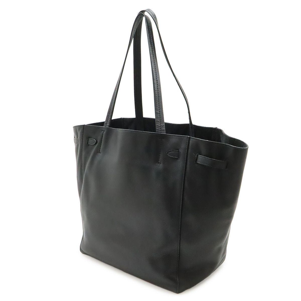 Celine Cabas Phantom Small Tote Bag Shoulder Semi Leather Black — view 2