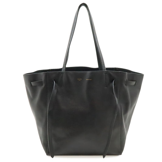 Celine Cabas Phantom Small Tote Bag Shoulder Semi Leather Black