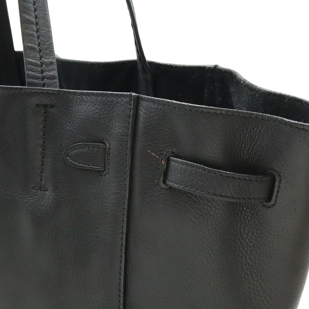 Celine Cabas Phantom Small Tote Bag Shoulder Semi Leather Black — view 7