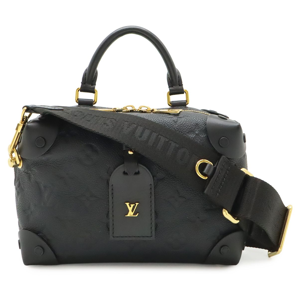 Louis Vuitton Monogram Empreinte Petite Malle Souple 2-Way Shoulder Bag Noir