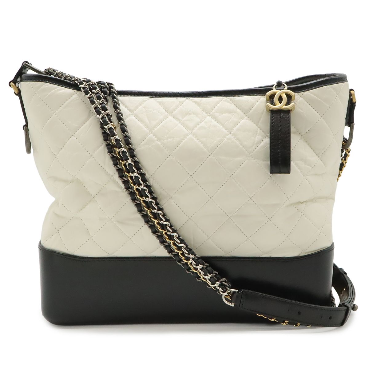 Chanel Gabrielle de Chanel Large Hobo Chain Shoulder Bag Calfskin Bicolor