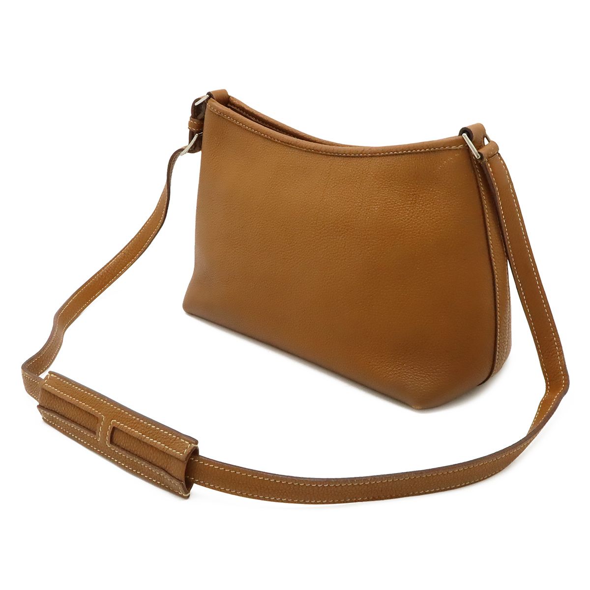 Hermes Berline PM Shoulder Bag Veau Epsom Brown Silver — view 2