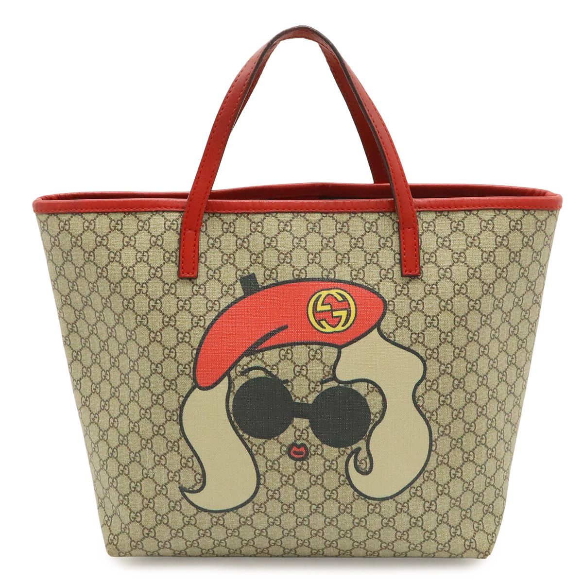 Gucci Micro GG Children's Line Tote Mini Handbag Leather Beige