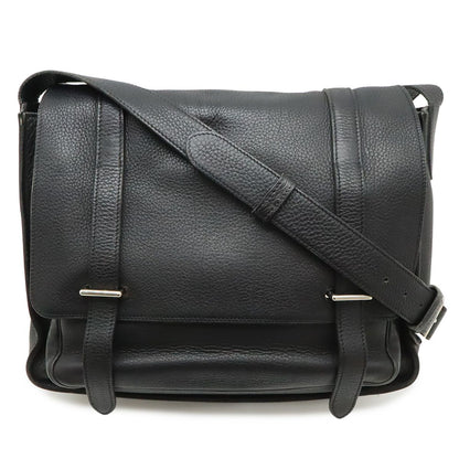 Hermes Steve Besace 35 Shoulder Bag Crossbody Taurillon Clemence Leather Black