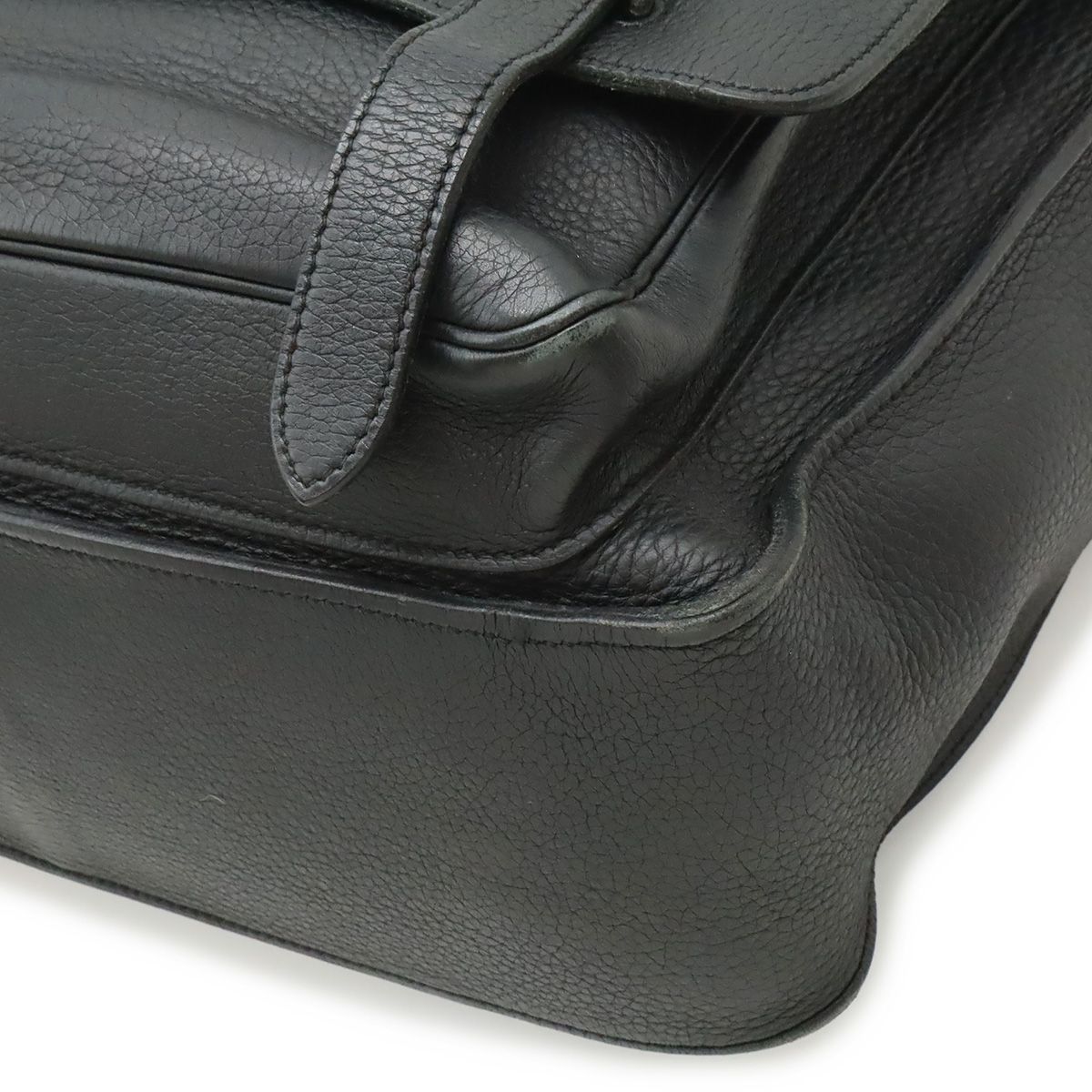 Hermes Steve Besace 35 Shoulder Bag Crossbody Taurillon Clemence Leather Black — view 3