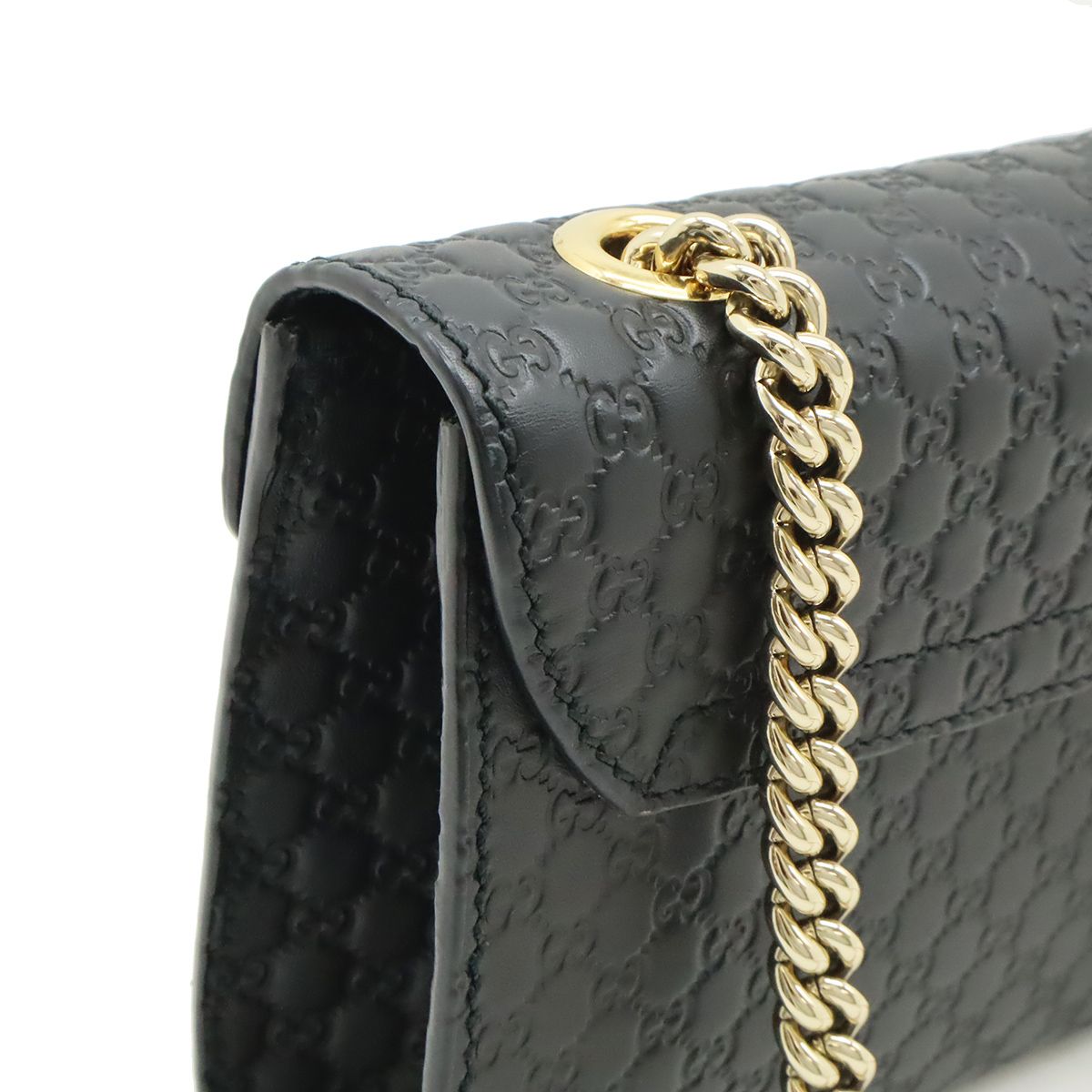 Gucci Micro Guccissima Emily Shoulder Bag Chain Pochette Fringe Tassel Leather — view 4